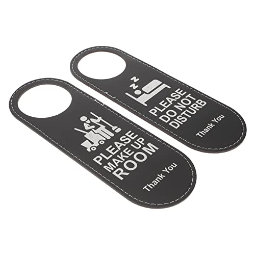 HOMOCONO 2 Stücke Doppelseitiges Türschild Zimmer Leder Türhänger für Hotel Café Büro Design Praktisch und Langlebig von HOMOCONO