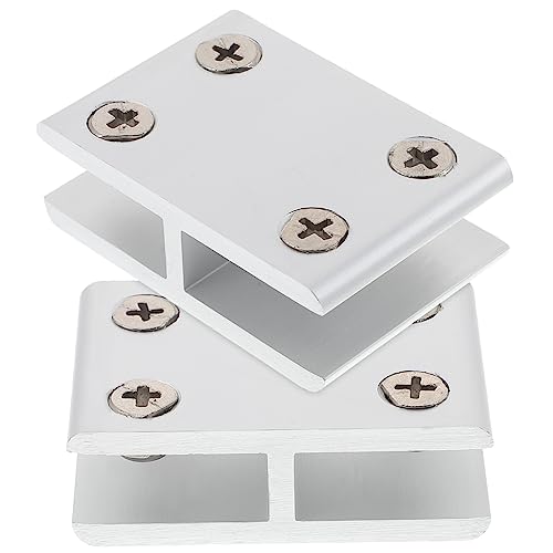 HOMOCONO 2Stücke Glasklemmen für Möbelstütze Robuste Clips für Glasregale Küchen und Vitrinen Rostbeständig und Leicht zu Reinigen von HOMOCONO