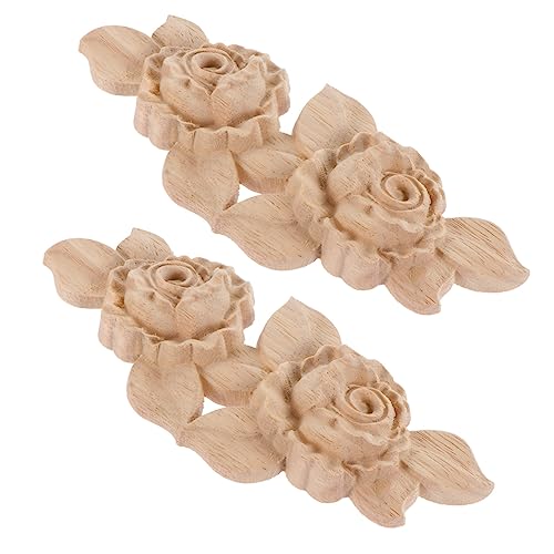 HOMOCONO 2stücke Holz Geschnitzt Onlay Applique Möbel Dekoration Holz Applikation Für Schränke Türen Fenster von HOMOCONO