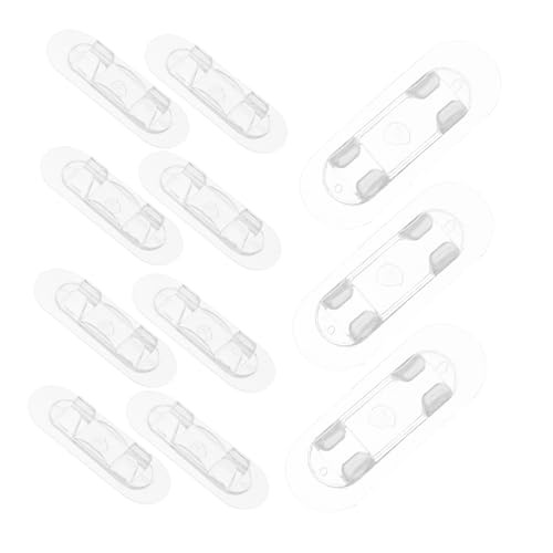 HOMOCONO 30 Stück Kabelclips Selbstklebend Transparente Kabelorganisatoren für Schreibtisch Wand Robuste Kabelhalter mit Starkem Kleber zur Optimalen Kabelführung von HOMOCONO