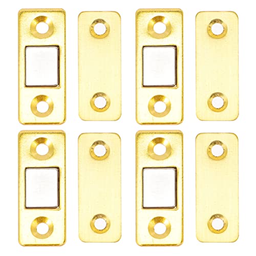HOMOCONO 4 Paare Ultra Dünne Magnetische Türschlösser Selbstklebende Schrankmagnete für Kleiderschränke Schiebetüren Rostfreies Manganstahl Material Stark und Langlebig von HOMOCONO