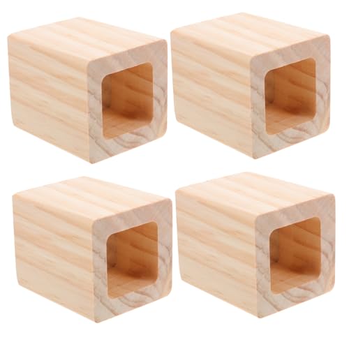 HOMOCONO 4 Stück Möbelerhöhung Massivem Holz Teiliges Quadratische Füße für Betten Sofas und Tische um Ergonomische Höhe zu Schaffen und Zusätzlichen Stauraum zu Bieten von HOMOCONO