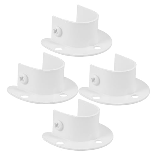 HOMOCONO 4stücke Edelstahl Gardinenstangenhalterung Für Vorhangstangen Duschvorhangstangenfassung Kleiderstangenendhalter Installieren Langlebig Und Robust Für Schrank Badezimmer Fenster von HOMOCONO