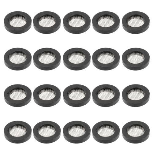 HOMOCONO 50 Stück Silikon Dichtungsring für Wasserhähne Duschköpfe Gartenschläuche Filter Unterlegscheiben mit Sieb für Waschmaschinen und von HOMOCONO