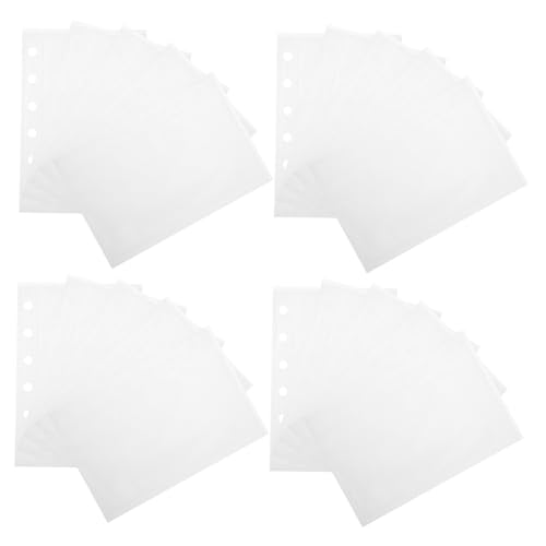 HOMOCONO 60 Stück Klare Scrapbook Nachfüllseiten Robuste Kunststoff Seitenhüllen für Scrapbook Ordner und Büro Organizer für Kreative Projekte und Dokumentation von HOMOCONO
