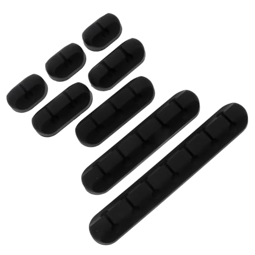 HOMOCONO 8 Stück Kabelhalter Set aus Silikon Teiliges Kabelmanagement für Schreibtisch zur Sicheren Fixierung von USB und Netzwerkkabeln Selbstklebend und Langlebig von HOMOCONO