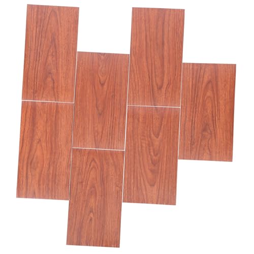 HOMOCONO 8 Stück Teiliges Selbstklebendes PVC Bodensticker mit Holzmaserung und Leicht zu Reinigen für Wohnräume und Renovierungen von HOMOCONO