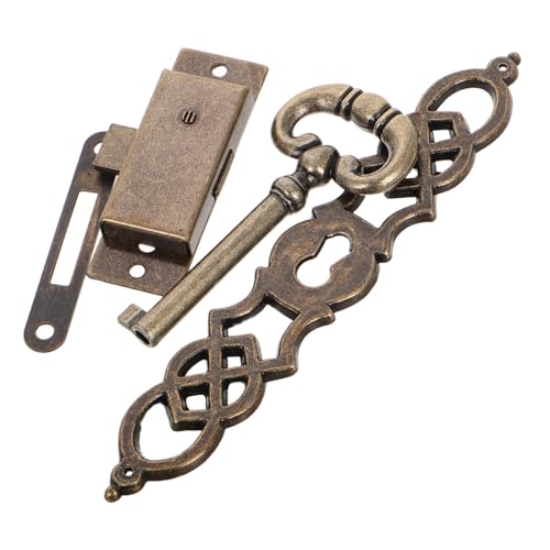 HOMOCONO Antike Standuhr Mit Metallzylinder Und Mechanischem Schloss Vintage Türaufsatz Für Selbstgemacht Projekte Inklusive Scharniere Und Schlüssel Für Möbel Und Uhrenbau von HOMOCONO