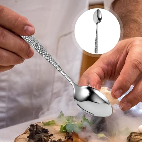 HOMOCONO Dessertlöffel für Kuchen und Eis Hochwertiger Servierlöffel für Partys Buffet und Tägliche Nutzung mit Glatter Oberfläche und Komfortablem Griff von HOMOCONO