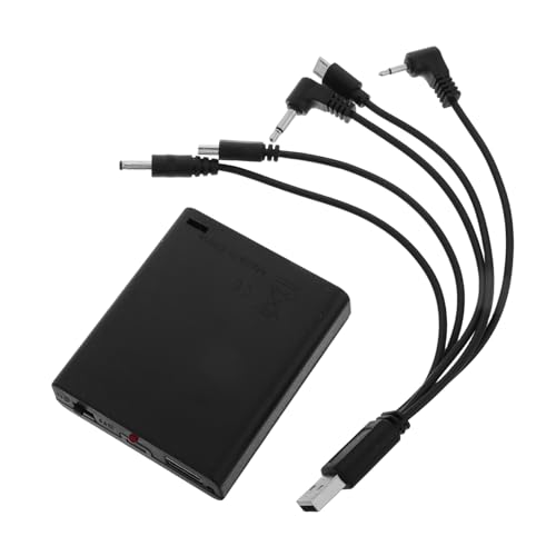 HOMOCONO Diebstahlsicheres Türschloss Stromversorgung Für Die Elektronik Externes Netzteil Stromversorgung Für Geräte Not-Backup-Batterie Multi-Jack-netzteil Schwarz Plastik von HOMOCONO