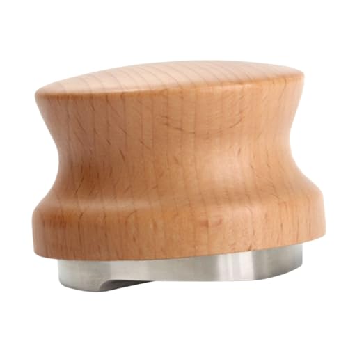 HOMOCONO Espresso Verteiler mit Holzgriff Edelstahlbasis Kaffeedistributionswerkzeug für Gleichmäßige Extraktion Tamping für Kaffeeliebhaber von HOMOCONO