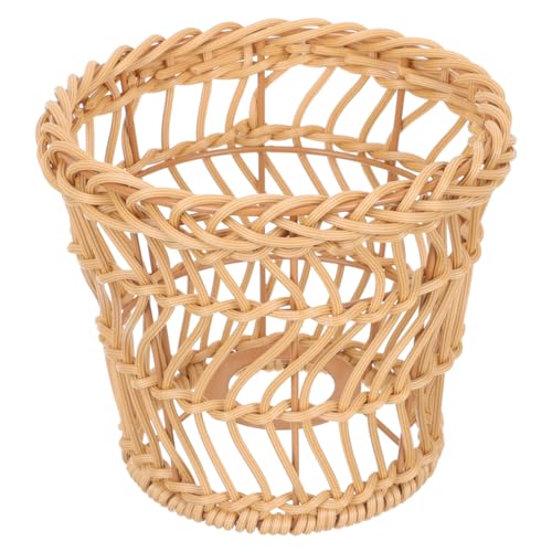 HOMOCONO Gewebter Lampenschirm Rattan für Deckenleuchten Handgefertigte Lampenabdeckung im Rustikalen Design für Restaurant Wohnzimmer und Schlafzimmer Dekorative von HOMOCONO