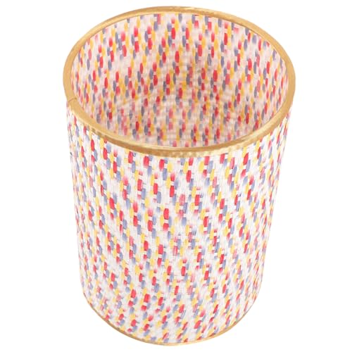 HOMOCONO Handgewebter Lampenschirm aus PVC Tischlampe für Schlafzimmer Wohnzimmer Café Robust Dekorativ Vielseitig Einsetzbar von HOMOCONO
