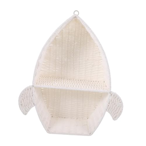 HOMOCONO Woven Wall Hanging Shelf Organizer Kreativer Moderner Wandregal-Korb Für Badezimmer Und Schlafzimmer Für Pflanzen Und Alltagsgegenstände Stilvolles Wohnaccessoire von HOMOCONO