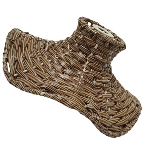 HOMOCONO Imitation Rattan Lampenschirm Vintage Ersatzlampenabdeckung für Hängelampe oben Unten Dekorativ für Wohnzimmer Esszimmer Schlafzimmer HOMOCONO Imitation Rattan Lampenschirm Vintage Ersatzlampenabdeckung für Hängelampe oben Unten Dekorativ für Wohnzimmer Esszimmer Schlafzimmer von HOMOCONO