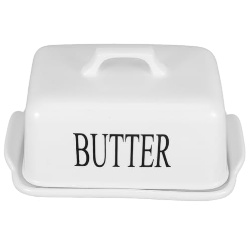 HOMOCONO Keramische Butterdose mit Deckel Luftdichtes Buttergefäß aus Hochwertiger Keramik Frischhaltebehälter für Butter und Käse Eleganter Aufbewahrungsteller für Zuhause und Restaurant HOMOCONO Keramische Butterdose mit Deckel Luftdichtes Buttergefäß aus Hochwertiger Keramik Frischhaltebehälter für Butter und Käse Eleganter Aufbewahrungsteller für Zuhause und Restaurant von HOMOCONO