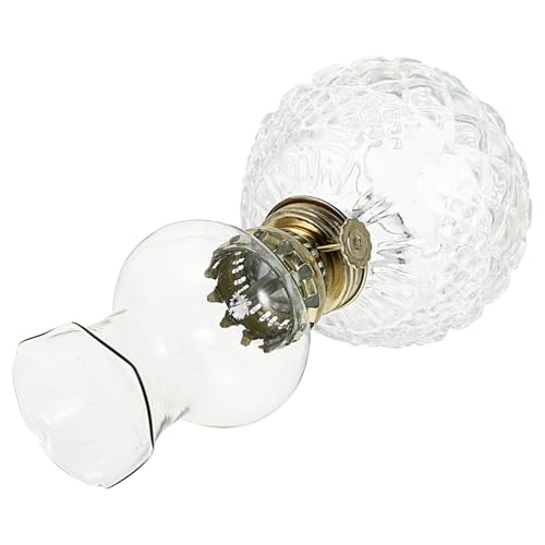 HOMOCONO Kerosinlampe Aus Glas Mit Petroleumlicht Für Zuhause Camping Dekoration Robust Langlebig Sicher Geruchsneutral von HOMOCONO