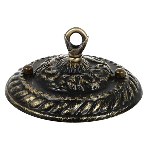 HOMOCONO Pendelleuchte Retro Gold Kronleuchter Deckenabdeckung Platte Vintage Zum Installieren von HOMOCONO