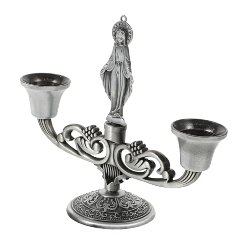 HOMOCONO Mary Kerzenständer Zarte Kerzenbasis Tischkerzenständer Tischdekoration Kreativer Kerzenständer Retro Kerzenständer Haushaltskerzenhalter Metall Tischkerzenhalter Kerzensäulen von HOMOCONO