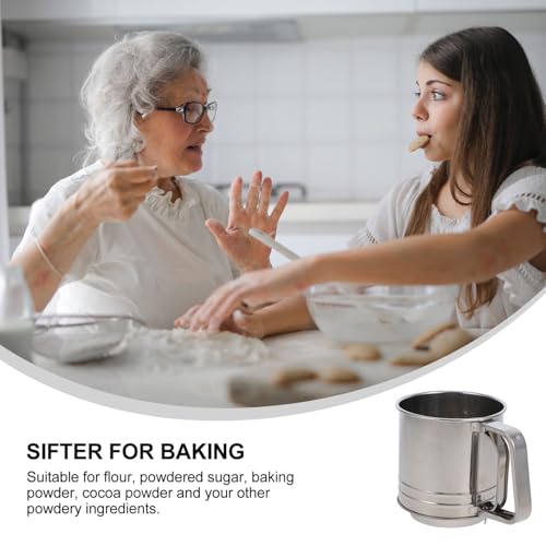 HOMOCONO Mehl Sieb Hand Sieb für und Mehl Multifunktionales Küchengerät zum Backen Ergonomisches Design für Müheloses Arbeiten von HOMOCONO