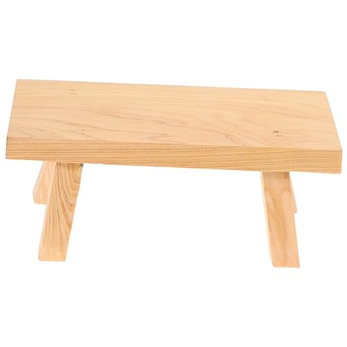 HOMOCONO Holzhocker Ornament Im Retro-Stil Praktischer Holz-vitrinenhocker Als Bastelhalter Oder Bastelständer Holz-basteldekor Für Filigrane Kunsthandwerke Und Sammlungen von HOMOCONO