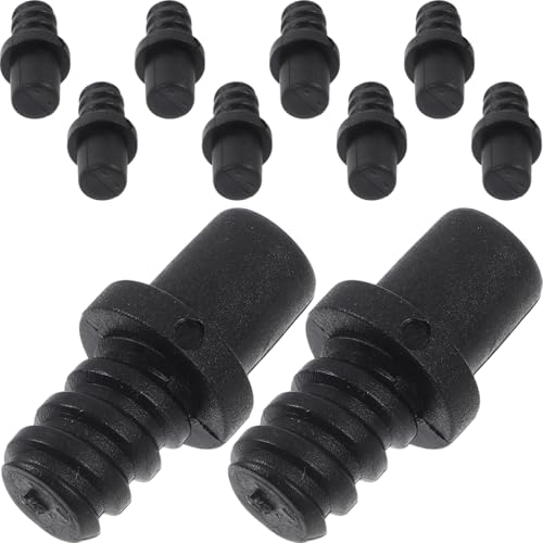 HOMOCONO 10 StüCk ToilettenbüRstenadapter - 16mm Schraubverbindung, Selbstsperrend, 12.7mm Schwarzes Pp, ErsatzbüRstenkopf Verbinder FüR Wc BüRsten, Langlebig Und Einfach Zu Reinigen von HOMOCONO
