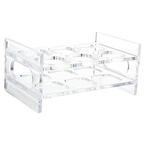 HOMOCONO Transparenter Shotglas Halter Reihig mit Fächern Bruchsicherer Bar Drinkware Organizer Wiederverwendbarer und Leichter Schnapsglasständer für Whisky und Partys von HOMOCONO