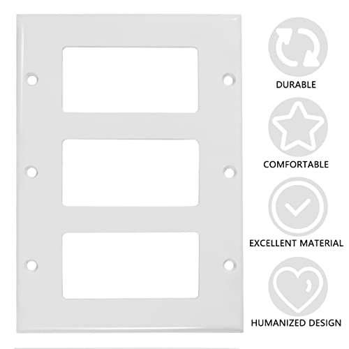 HOMOCONO Triple Toggle Wandplatte Fach Steckdosenabdeckung PC Material Installieren Hitzebeständig Langlebig für Standardmäßige US Steckdosen HOMOCONO Triple Toggle Wandplatte Fach Steckdosenabdeckung PC Material Installieren Hitzebeständig Langlebig für Standardmäßige US Steckdosen von HOMOCONO