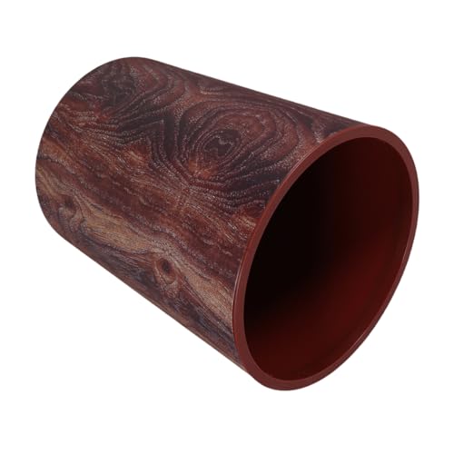 HOMOCONO Vintage Mülleimer mit Holzmaserung Großer Abfalleimer für Büro Badezimmer Schlafzimmer aus Robustem Kunststoff Leicht zu Reinigen Platzsparendes Design von HOMOCONO