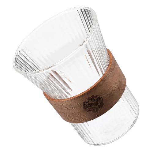 HOMOCONO Wiederverwendbare Zahnbürstenbecher mit Hölzernem Taillendesign Praktischer Badezimmer Mundspülung Becher für Täglichen Gebrauch Elegant von HOMOCONO