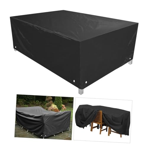 HOMOCONO wasserdichte Gartenmöbel Abdeckhaube mit Doppelter Naht und Nylonzugband Wetterfeste Outdoor Tisch Stuhlabdeckung Uv-beständig und Strapazierfähig für Terrasse und Garten von HOMOCONO
