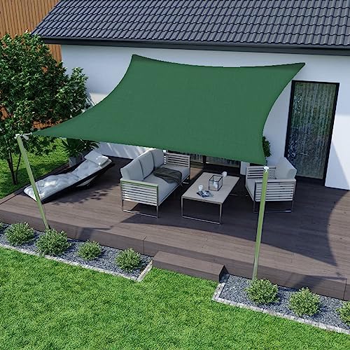 HOMPER Sonnensegel Wasserdicht Sonnenschutz, Oxford-Gewebe, UV-Schutz, für Balkon Terrasse Garten Camping Outdoor (Grün-2x3 m)… von HOMPER