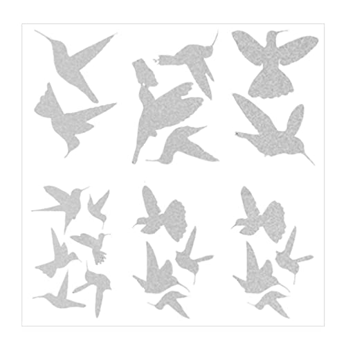 6 Stücke Kolibri Fensteraufkleber Vogel Anti Kollision Aufkleber Wandaufkleber DIY Wandsticker Vogelschlag Wandtattoo Fenster Abziehbilder Fenstersticker Kinderzimmer Sticker Wohnzimmer Wanddeko von HOMSFOU