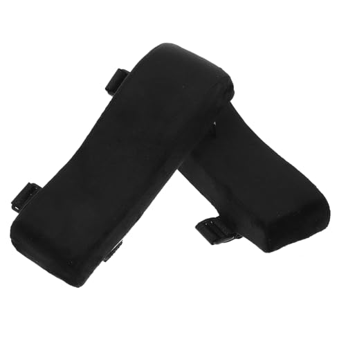 HOMSFOU 1 Paar Armlehnenpolster Weißer Gaming-Stuhl Gaming -Stuhl -verknüpfungsarmlehne Unterlage Ausruhen Druckentlastungskissen Ergo Unterstützung Schreibtischarmlehne Schwarz Plüsch von HOMSFOU