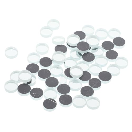 HOMSFOU 1 Packung Runde Spiegel Fliesen Mini Spiegel für DIY Handwerksprojekte Langlebig und Vielseitig Einsetzbar für Dekorationen Haus und Garten von HOMSFOU
