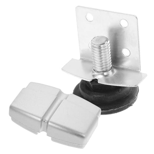 HOMSFOU 1 Satz Büroschreibtisch Bildschirm Fußmatte Schreibtisch-Bildschirmbefestigungsfüße große Schreibtischunterlage Teile für Schreibtisch-Trennwände Teiler-Fix-Pads Aluminiumlegierung von HOMSFOU