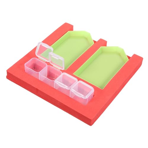 HOMSFOU Strass Malset 1 Satz Selbstgemacht Zubehör Organizer Tablett Silikon Halter für Kunst Handwerk für Erwachsene und Kinder von HOMSFOU