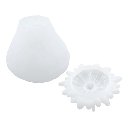 HOMSFOU 1 Satz Erdbeerform Gläser bastelset basteln transparente Form zum Formen von Früchten Glasformen für Epoxidharz Obstglasform zum Selbermachen Gießform aus Harz Kieselgel Weiß von HOMSFOU