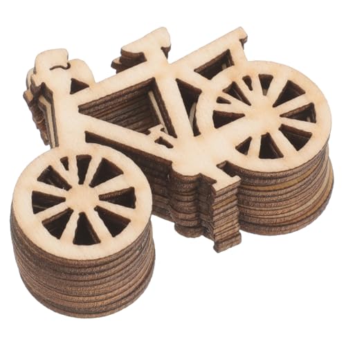 HOMSFOU 1 Satz Holz Fahrrad Ausschnitte Unbehandelt Diy Holzscheiben Bastelmaterial Für Kinderprojekte Und Dekorationen 10 Stück von HOMSFOU