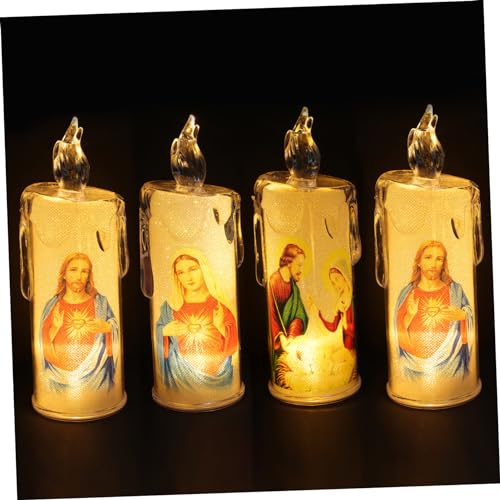 HOMSFOU 1 Satz Katholisches Kerzenlicht Flammenlose Led-Katholische Kerzen Spitzkerzen Dekorative Kerzenlampe Christliche Kerze Heiliges Herz Kerzenlampe Lichter Elektrisches HOMSFOU 1 Satz Katholisches Kerzenlicht Flammenlose Led-Katholische Kerzen Spitzkerzen Dekorative Kerzenlampe Christliche Kerze Heiliges Herz Kerzenlampe Lichter Elektrisches von HOMSFOU