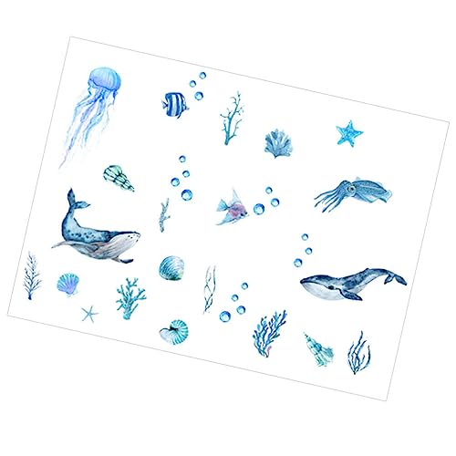 HOMSFOU 1 Satz Meerestier-badewannenaufkleber Rutschfester 3D-badewannenaufkleber Wandtattoo „ Dem Meer“. Badewannenaufkleber Mit Meeresmotiv Kind Die Blase PVC Wandaufkleber von HOMSFOU