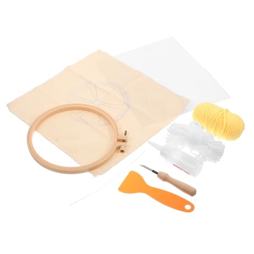 HOMSFOU 1 Satz Punch Needle für DIY Untersetzer Stanznadel Stickerei Starter Kit mit Hochwertigem Wollgarn Stickrahmen für und Untersetzer von HOMSFOU