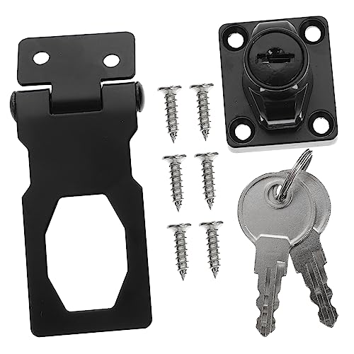 HOMSFOU 1 Satz Sperren Schloss Für Tür Tresorschloss Türschloss Möbelriegel Schrankschnallenschloss Weinschrankschloss Vitrinenschloss Anzeigen Anti-blockier Zinklegierung Black von HOMSFOU