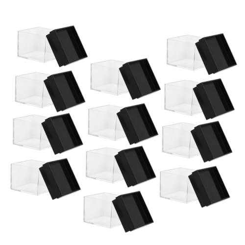 HOMSFOU 1 Satz Transparente Plastikbox Fall Schattenboxen Vitrinen Container Felsen Stapelbar Aufbewahrungskorb Schaufenster Probenbehälter Musterkoffer Rock-Display-ständer 12 Stück von HOMSFOU