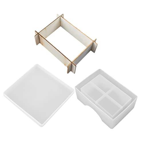 HOMSFOU 1 Satz Untersetzerform pädiprotect the prot giesform bastelmaterial ablageboxen mold Getränke Untersetzer Untersetzerhalter Form DIY-Kristall-Epoxy-Form quadratische Form Kieselgel von HOMSFOU