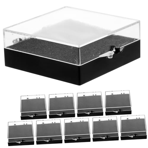 HOMSFOU 1 Satz Vitrine Container Schmuck Anstecknadeletui Geschenkbox Abzeichen-Organizer Abzeichenanzeigekoffer Abzeichenhalter Abzeichen Fall Schwamm Black 10 Stück HOMSFOU 1 Satz Vitrine Container Schmuck Anstecknadeletui Geschenkbox Abzeichen-Organizer Abzeichenanzeigekoffer Abzeichenhalter Abzeichen Fall Schwamm Black 10 Stück von HOMSFOU