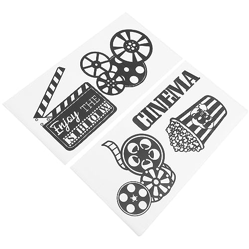 HOMSFOU 1 Satz Wandtattoo Raumdekoration Wandaufkleber Filmrolle Aufkleber Für Kinoräume Aufkleber Für Kinos Wanddekoration Für Theaterzimmer Kino-wanddekoration X8 Pvc Kamera Show von HOMSFOU