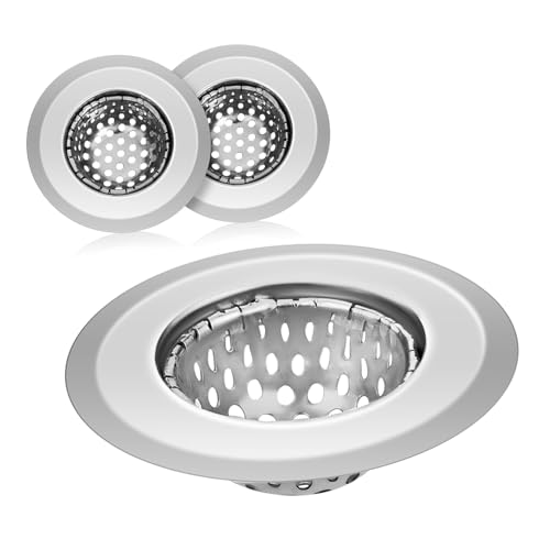 HOMSFOU 1 Satz Waschbecken Sieb Kitchen Sink Filter Abflußsieb Für Küchenspüle Kitchen Filter Waschbeckenabflusssieb Spüle Siebkorb Küchenspüle Sieb Spülnetzsieb Rostfreier Stahl 3 Stück von HOMSFOU
