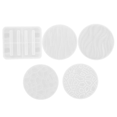 HOMSFOU 1 Set Kristall Epoxid Formenbau Untersetzer Formen DIY Bastelform DIY Untersetzer Form Harz Untersetzer Form Untersetzer Ständer Gussform Kieselgel von HOMSFOU