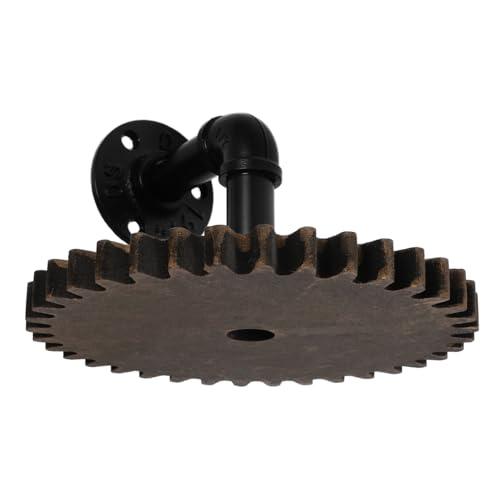 HOMSFOU 1 Set Retro Wasserrohr Lagerregal Dekorative Schwebende Regale Hängendes Badezimmer Display Vintage Für Metallschrankregale Pflanzen Und Blumentopf Holz Kaffee von HOMSFOU